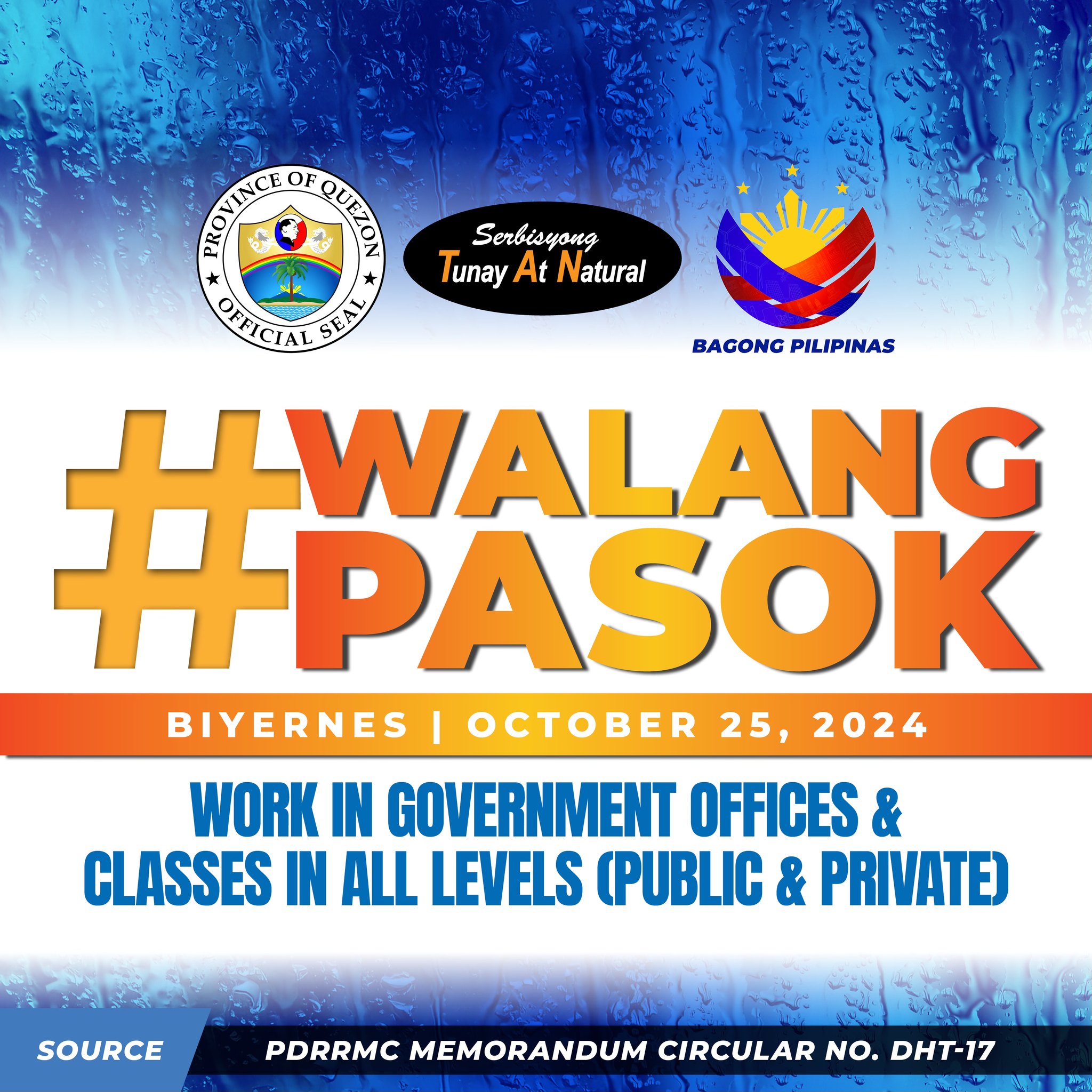 WALANG PASOK BUKAS – October 25, 2024