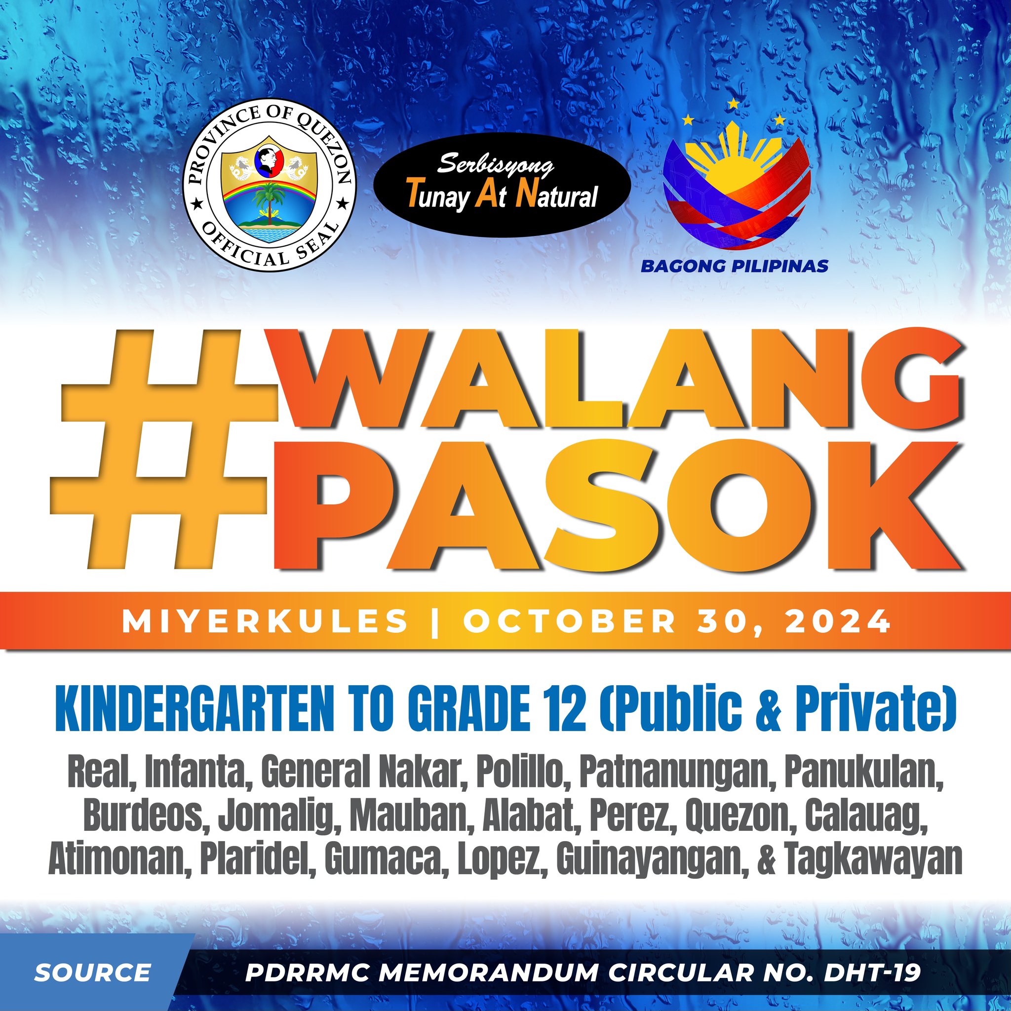 WALANG PASOK BUKAS – October 30, 2024