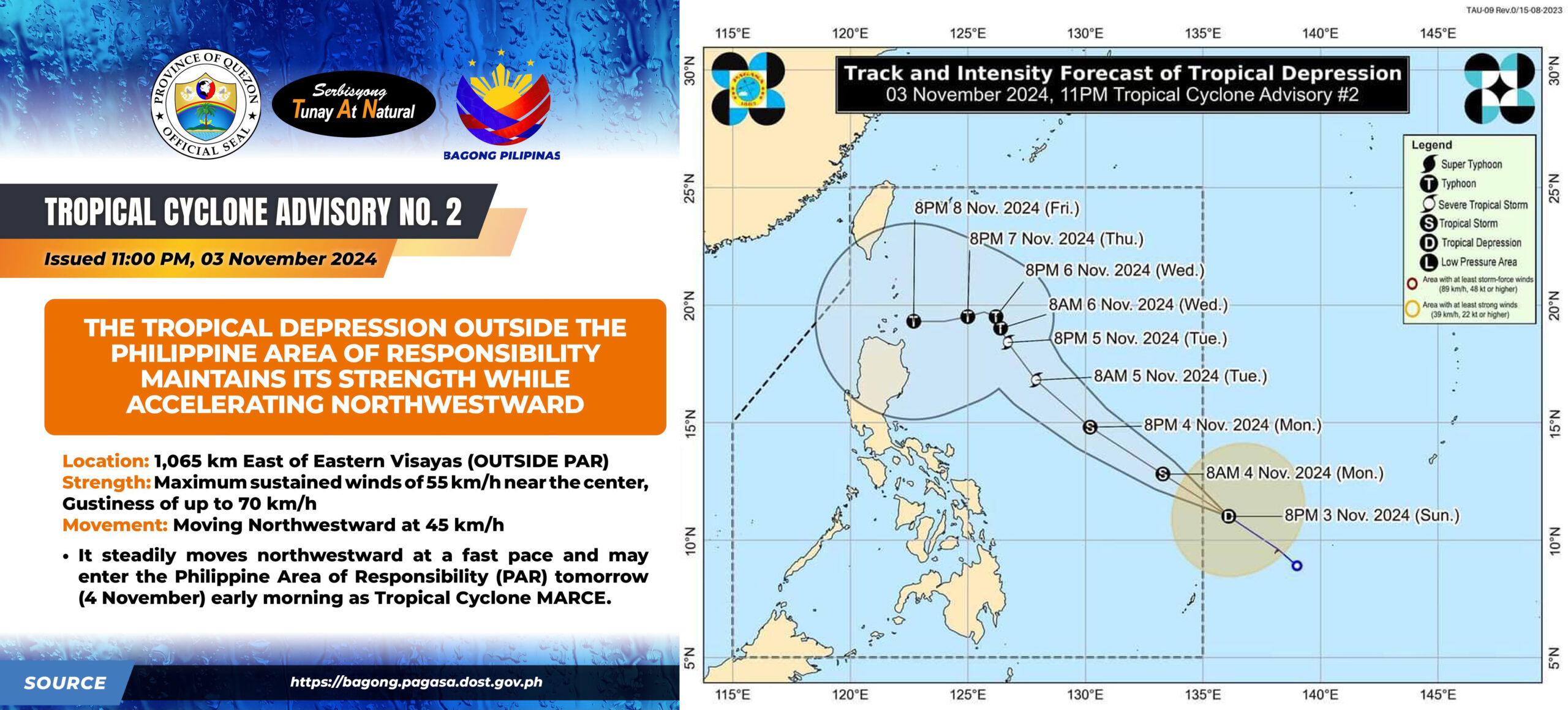 Tropical Cyclone Advisory No. 2 | November 3, 2024