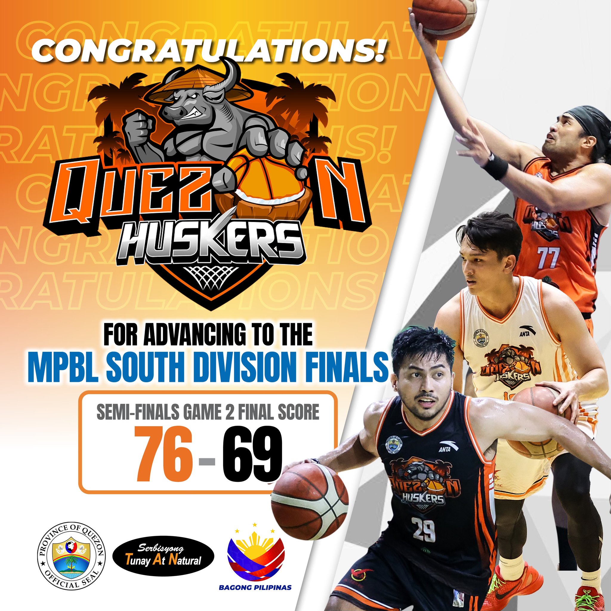 CONGRATULATIONS, QUEZON HUSKERS!