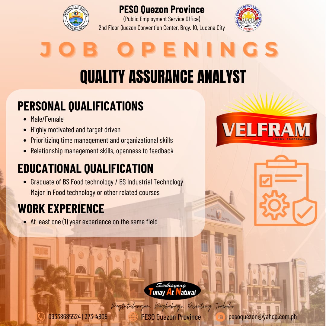 VELFRAM JOB OPENINGS