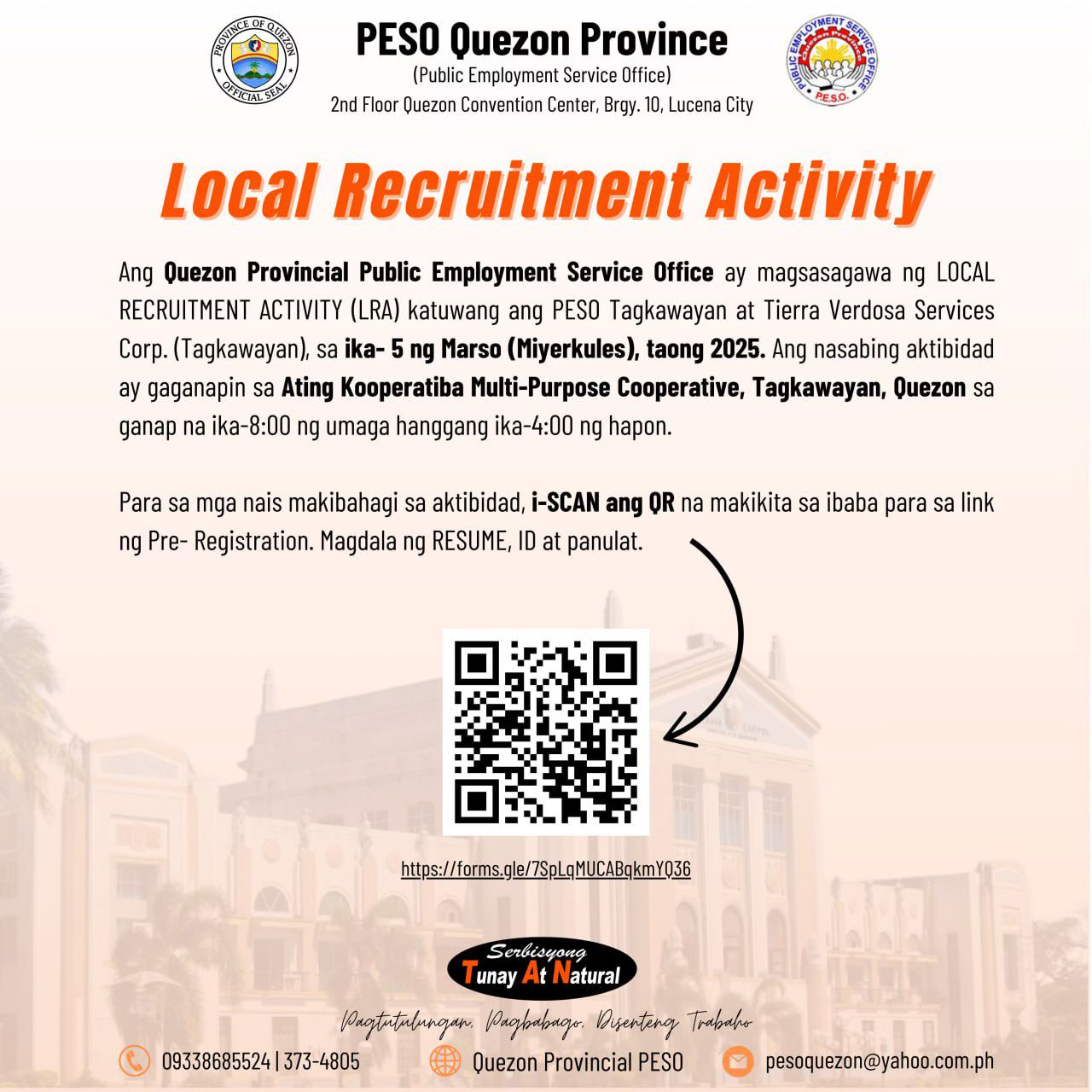 Local Recruitment Activity | February 28, 2025