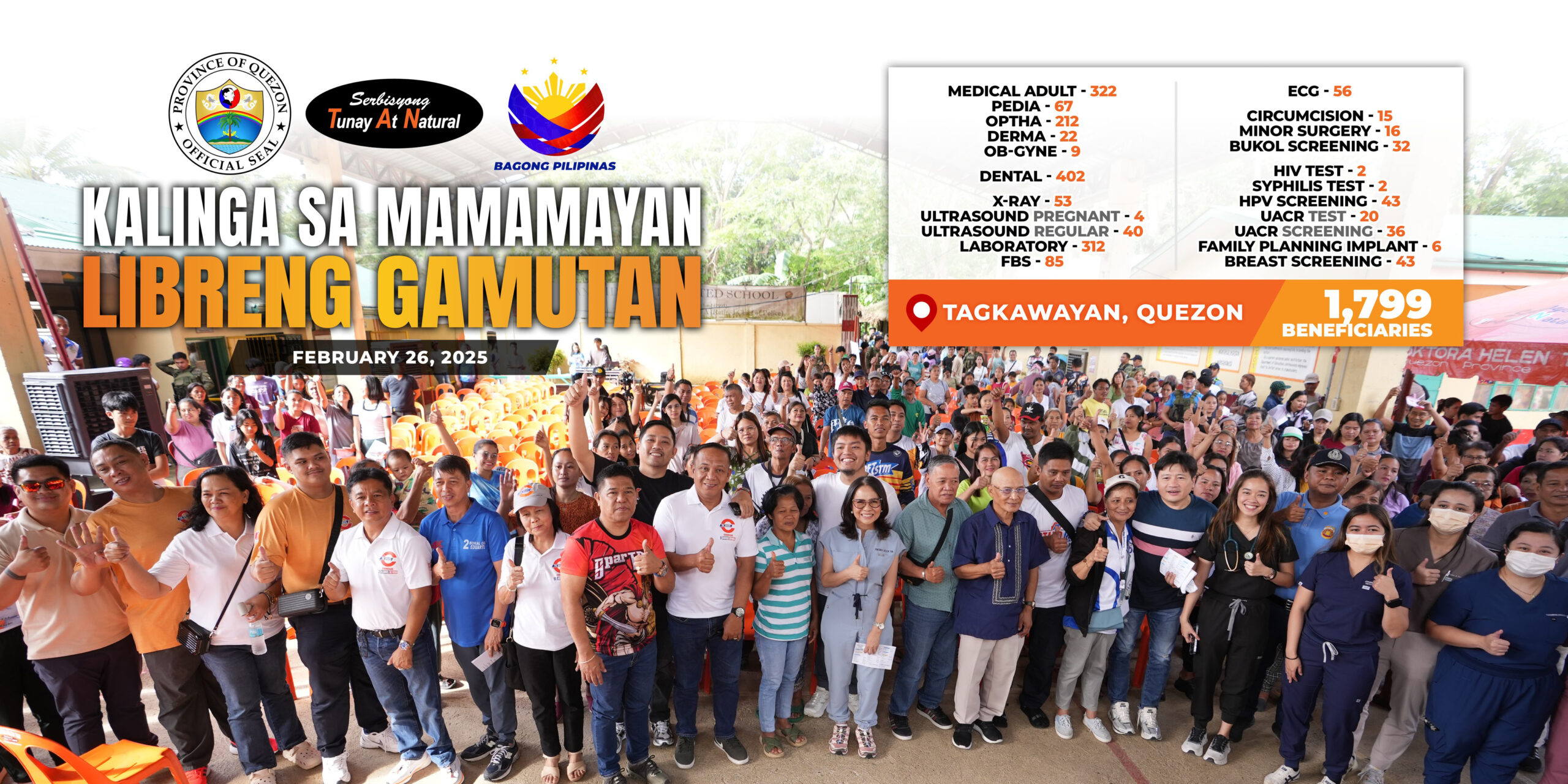 Kalinga sa Mamamayan Libreng Gamutan sa Tagkawayan, Quezon | February 27, 2025
