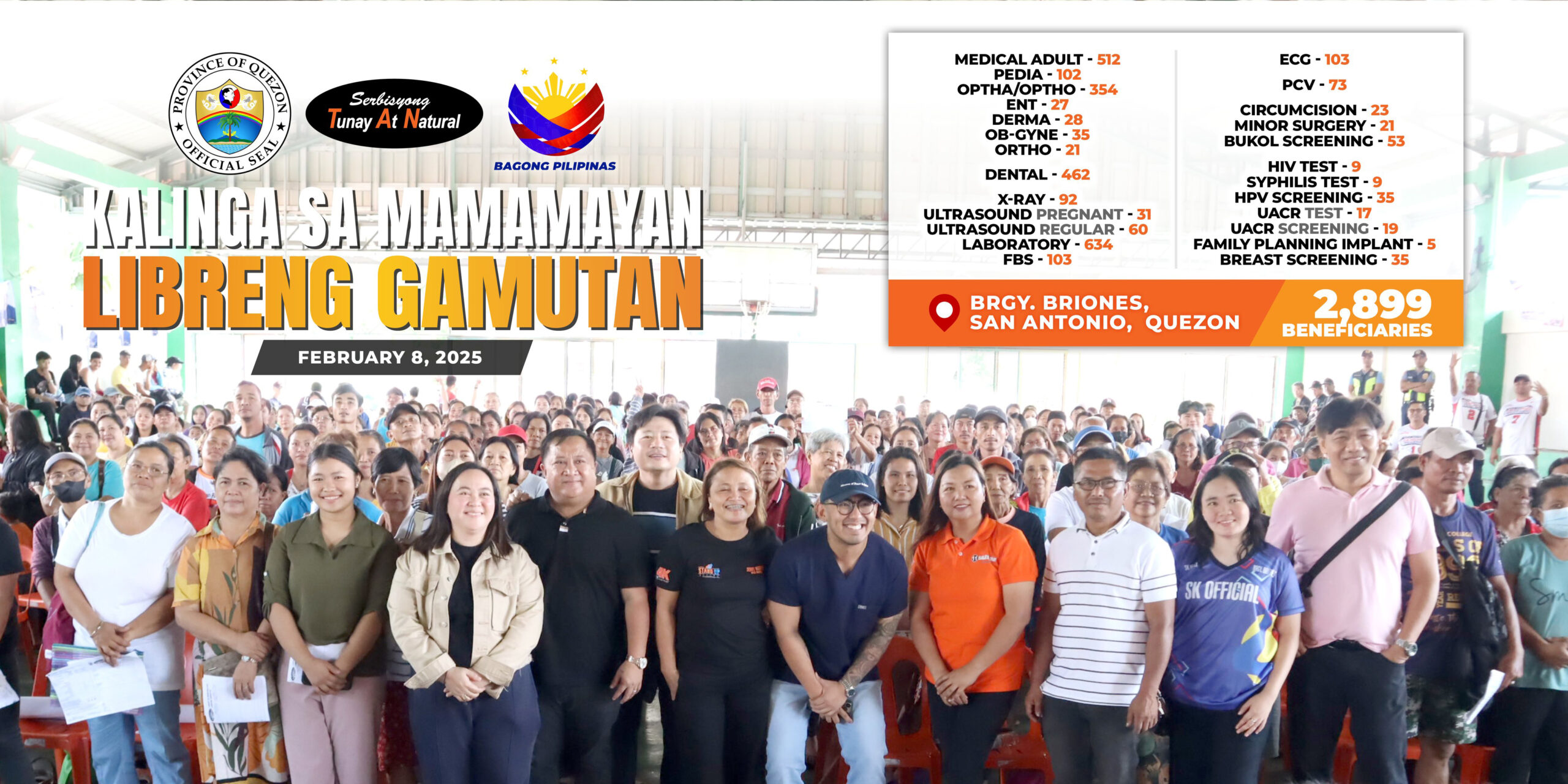 “Kalinga sa Mamamayan, Libreng Gamutan” sa Brgy. Briones, San Antonio Quezon | February 8, 2025