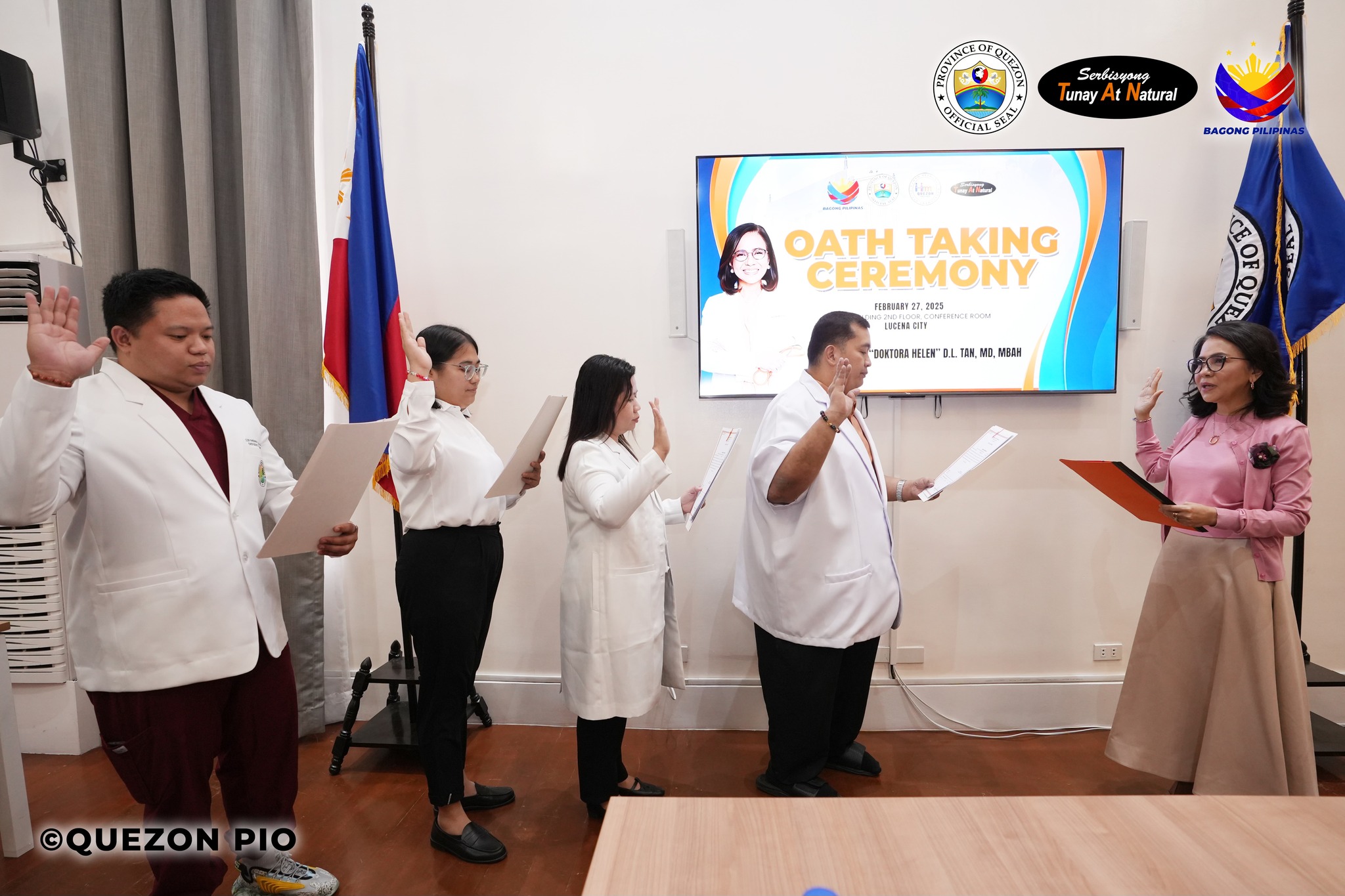 Oath-taking Ceremony and Basic Orientation Program of 4 re-appointed employees of Quezon Provincial Hospital Network (QPHN) | February 27, 2025