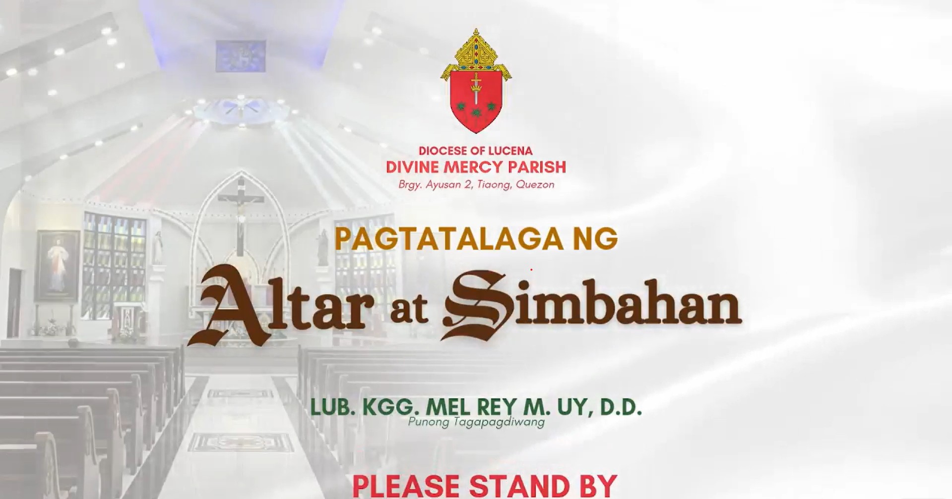 PAGTATALAGA NG ALTAR AT SIMBAHAN | February 1, 2025