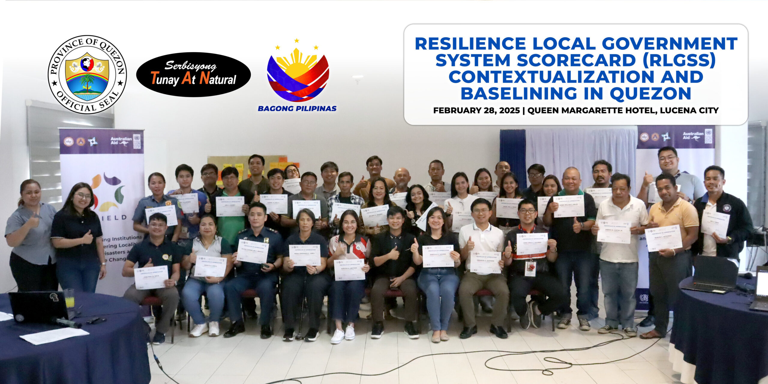 Resilience Local Government System Scorecard (RLGSS) Contextualization and Baselining in Quezon | February 28, 2025