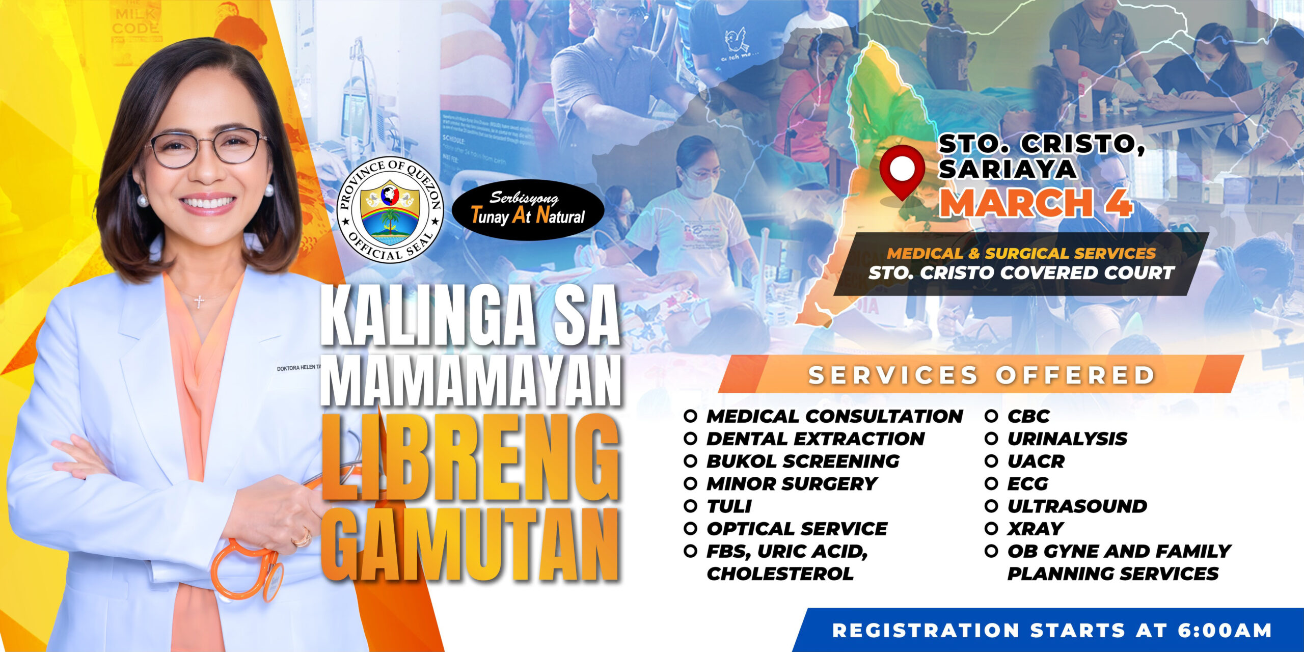 Kalinga sa Mamamayan, Libreng Gamutan –  Sariaya | March 3, 2025