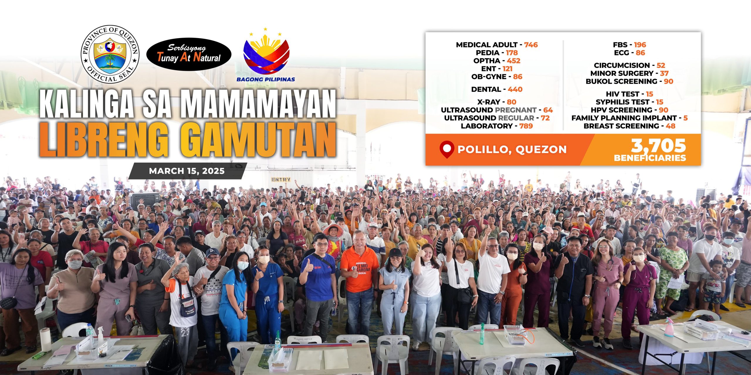 Matagumpay na naihatid sa islang bayan ng Polillo ang “Kalinga Sa Mamamayan, Libreng Gamutan” | March 16, 2025