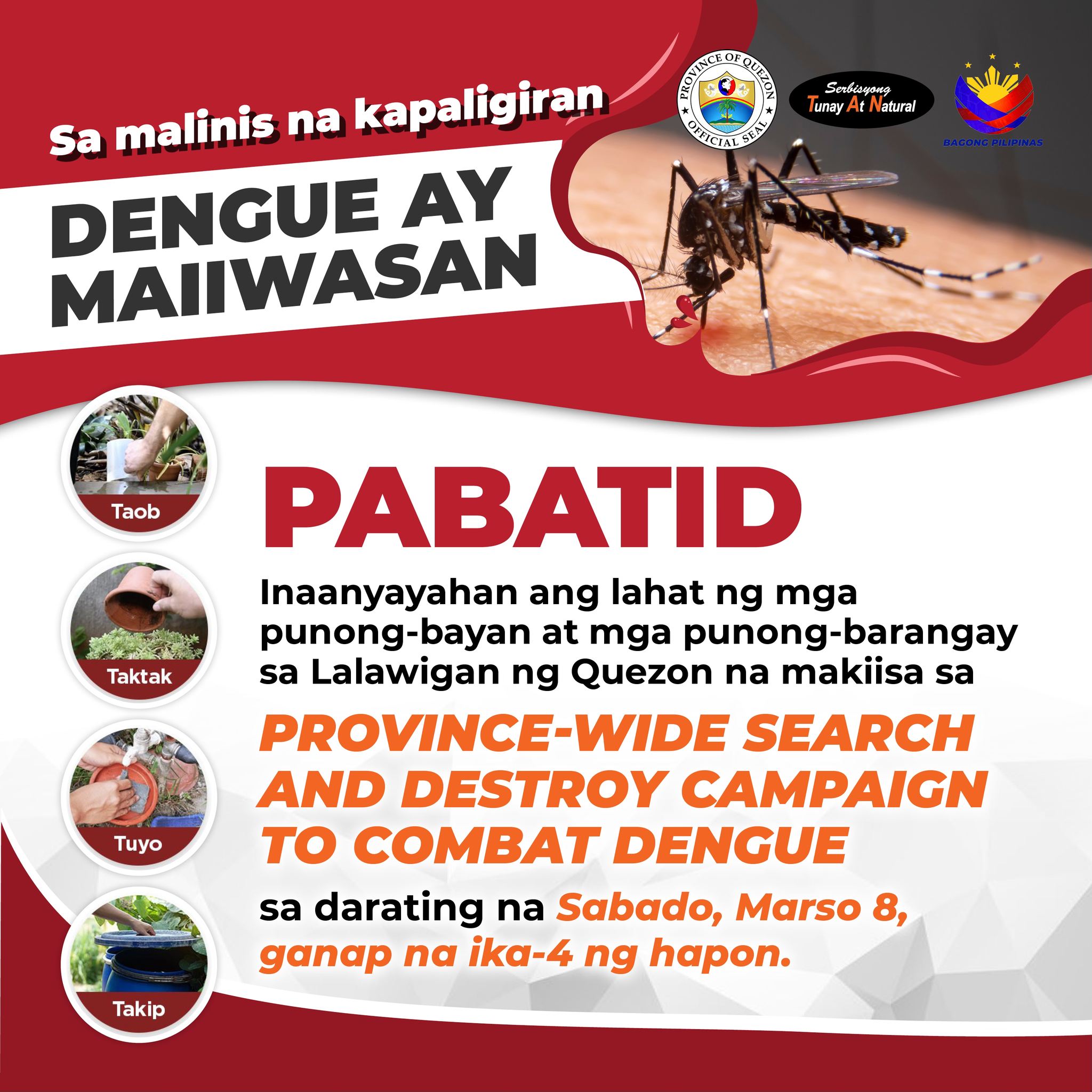 Province-Wide Search and Destroy Campaign to Combat Dengue | March 7, 2025