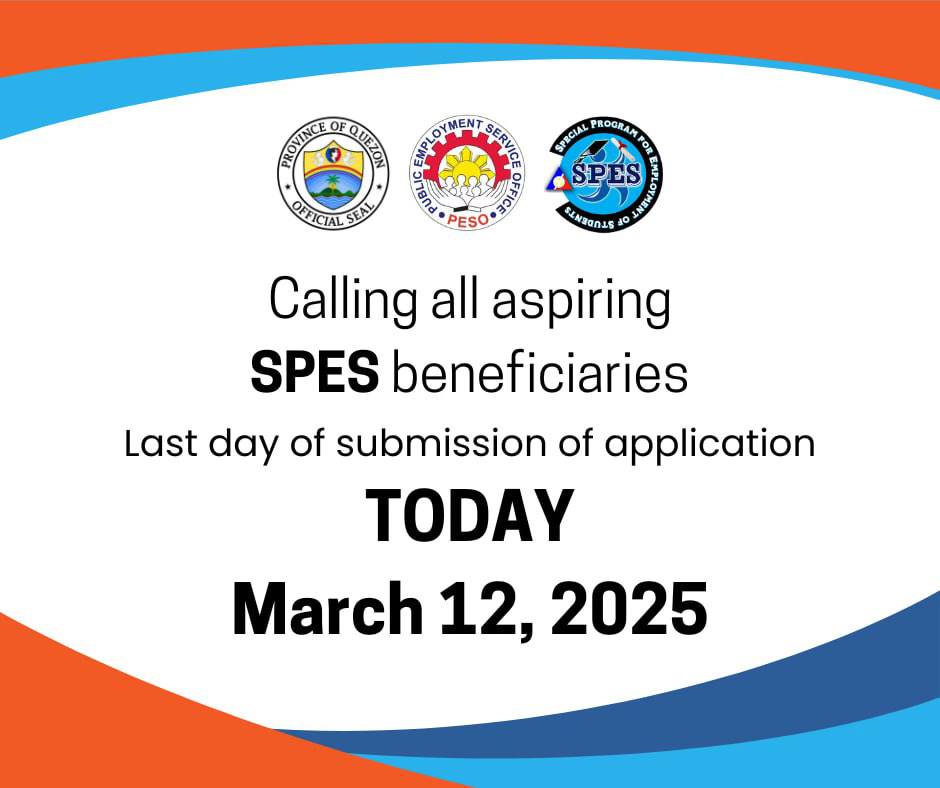 SPES  2025 – Last Day of Submission of Application | March 12, 2025