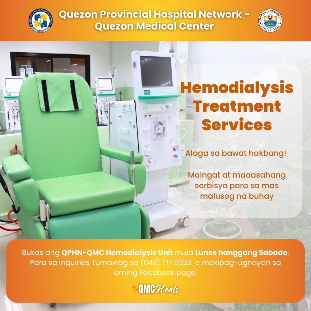 Hemodialysis Treatment Service is Available at QPHN-QMC