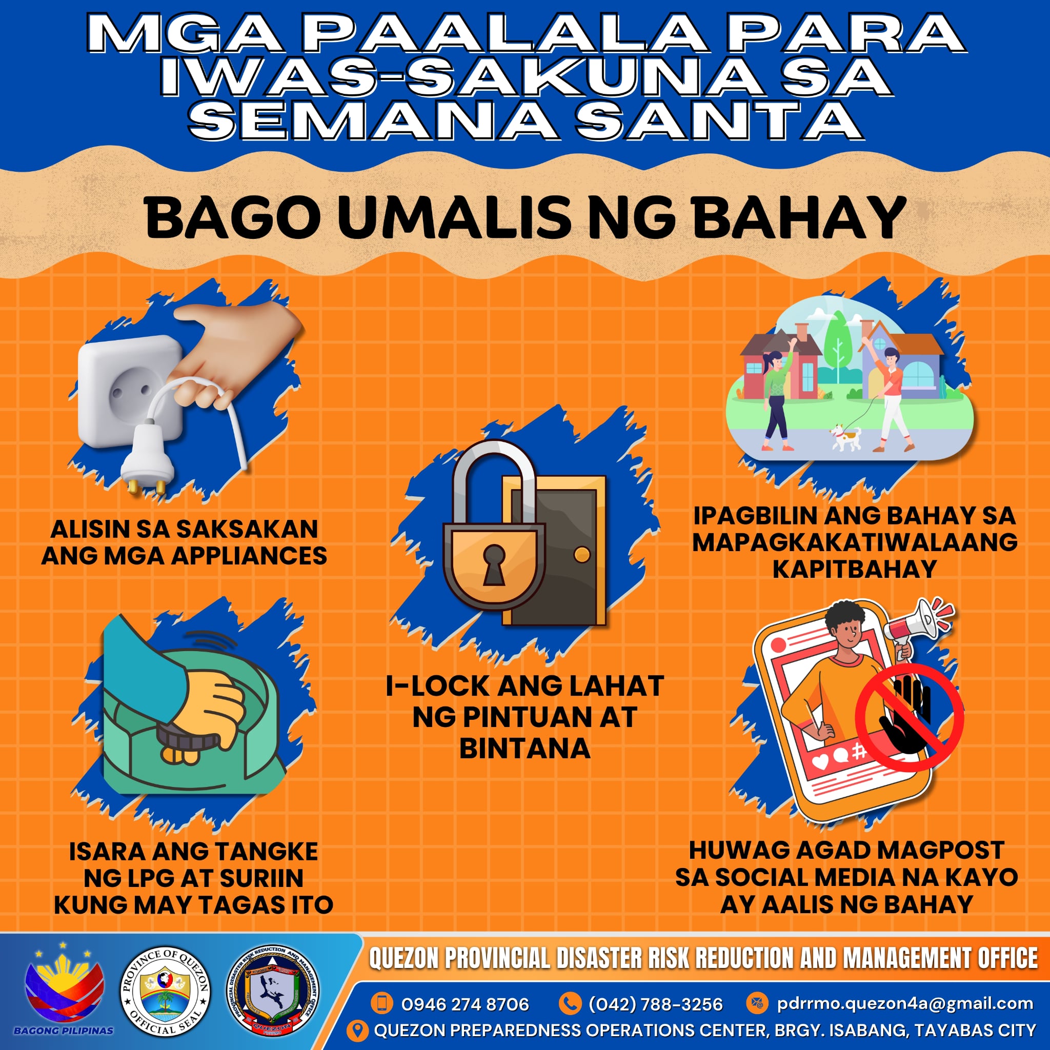 Mga Paalala para iwas sakuna sa Semana Santa 2025