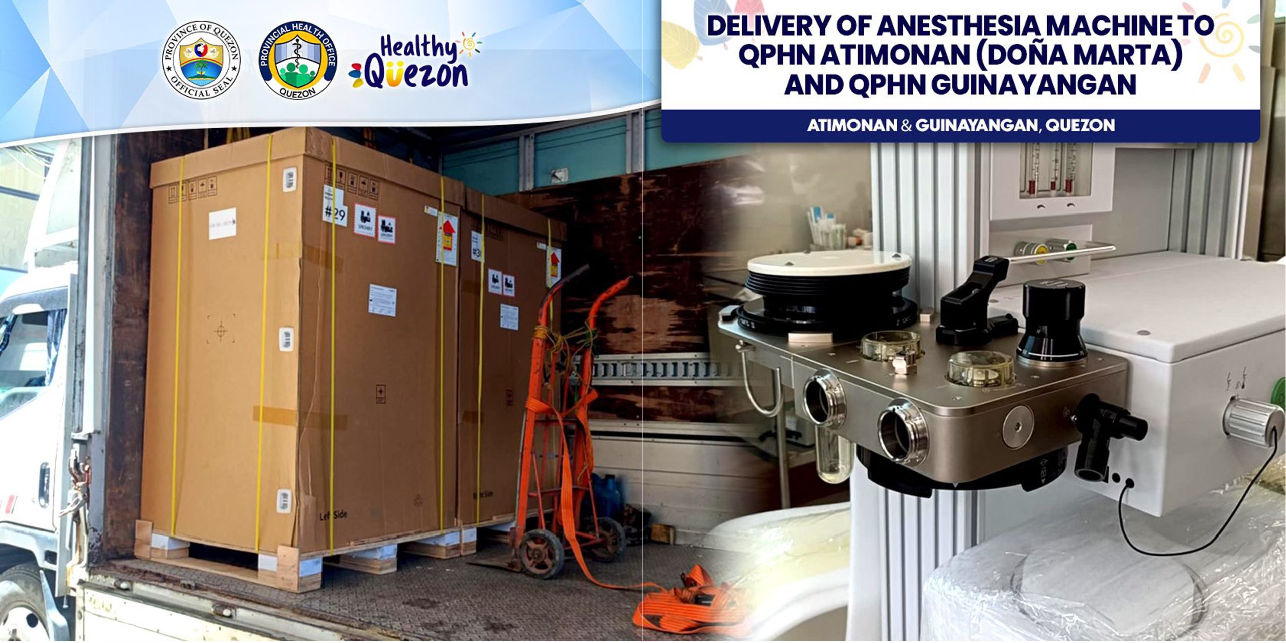 Delivery of Anesthesia Machine to QPHN Atimonan (Dona Marta) and QPHN Guinyangan | April 4, 2,025
