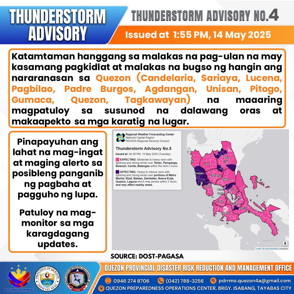 Thunderstom Advisory No. 4 | May 14, 2025