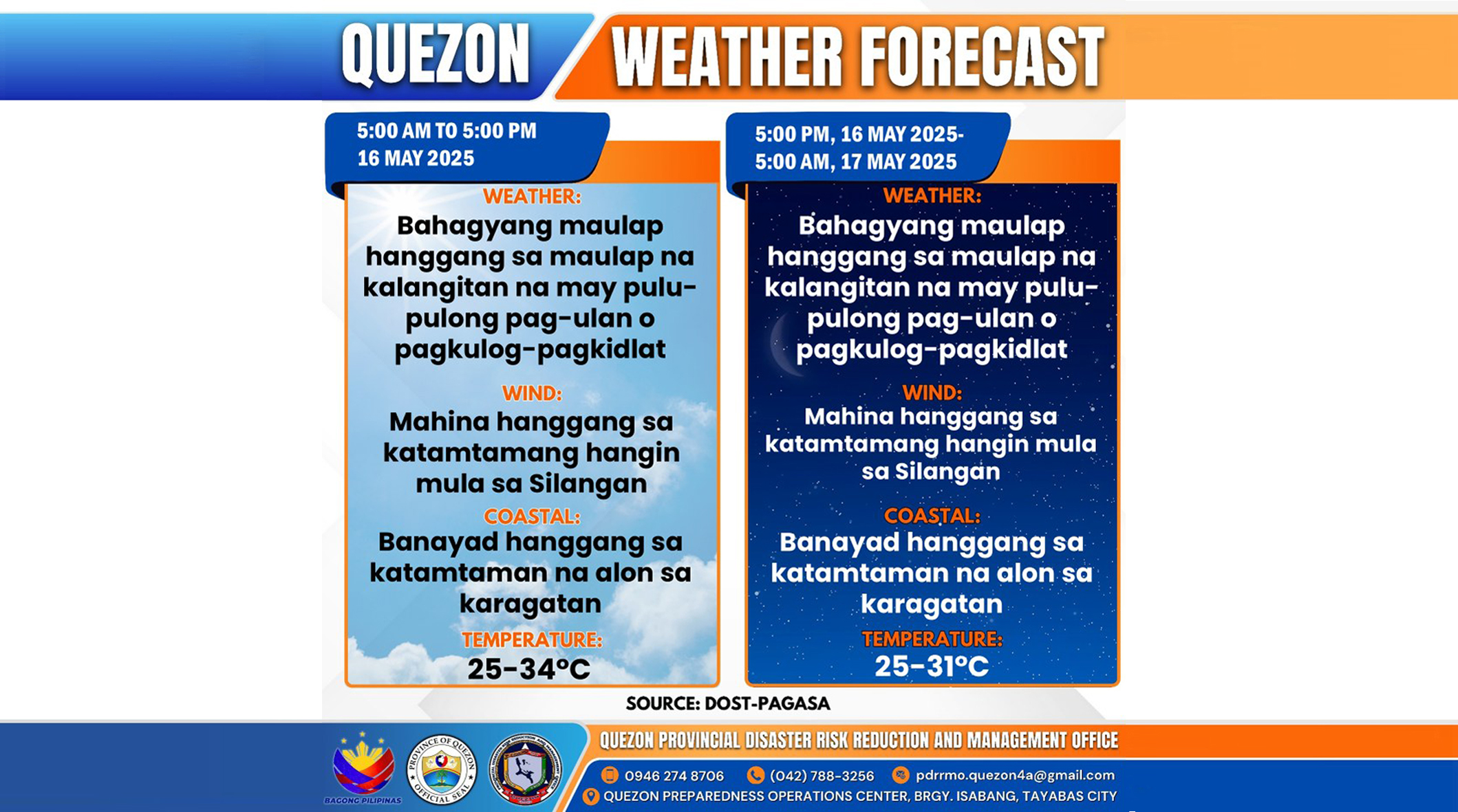 Weather Forecast | May 16, 2025