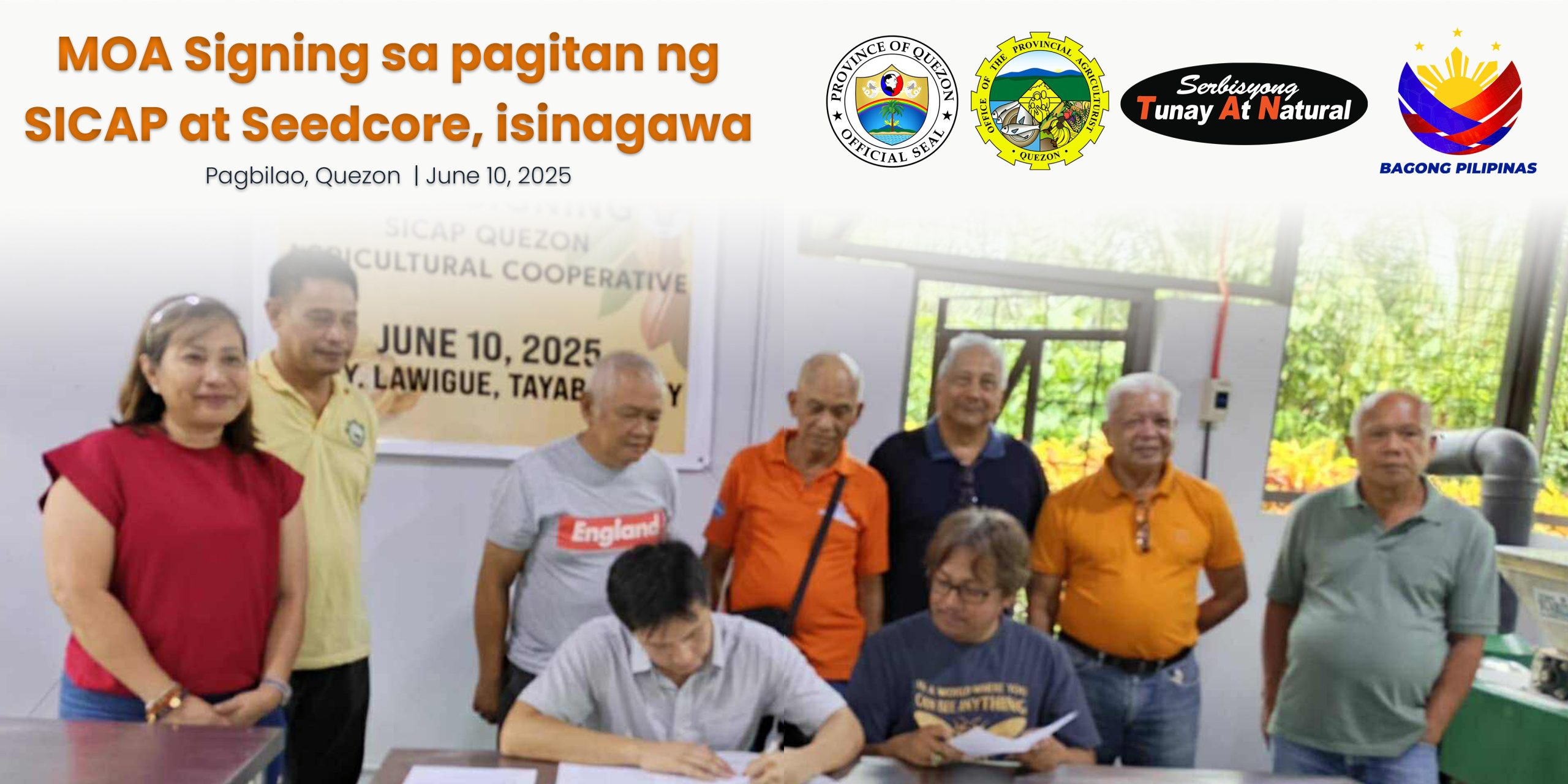 MOA signing sa pagitan ng SICAP at SeedCore