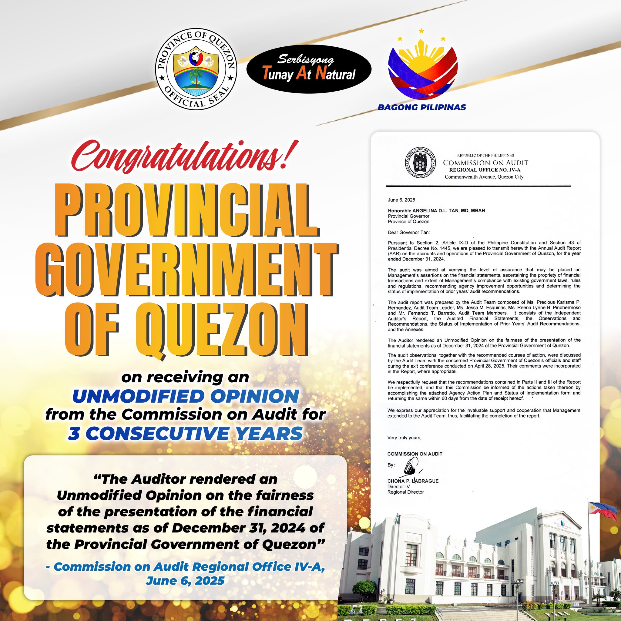Congratulation! Provincial Government of Quezon